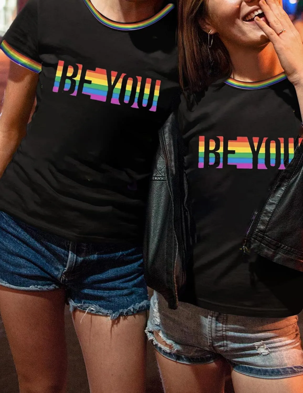 Be You Shirt Women Pride T Shirt Rainbow Graphic Shirts Letter Print Casual Short Sleeve Tees Tops