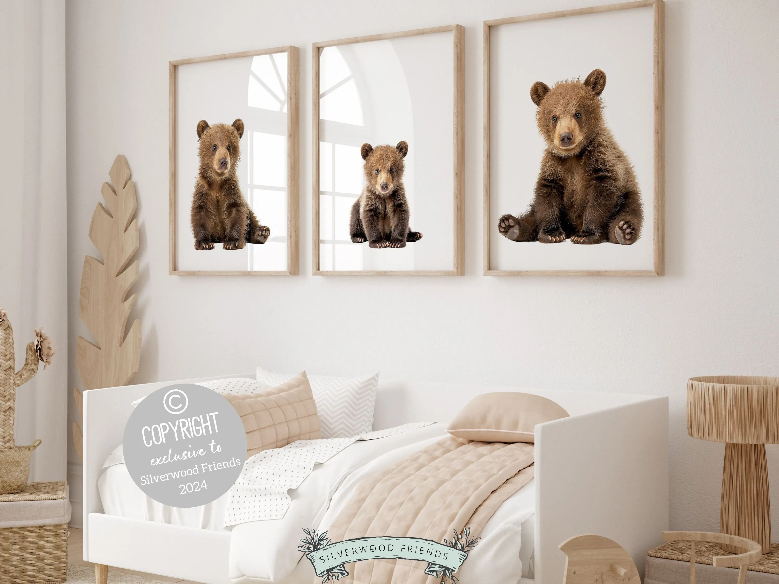 Brown Bear Nursery Prints - Set 1