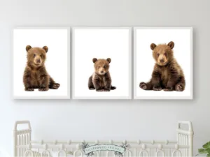 Brown Bear Nursery Prints - Set 1