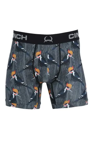 Cinch Men's Woodpecker Print 6" Boxer Brief