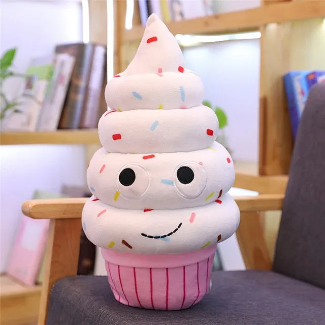 Cute Cartoon Plush hamburger ice cream french fries toy