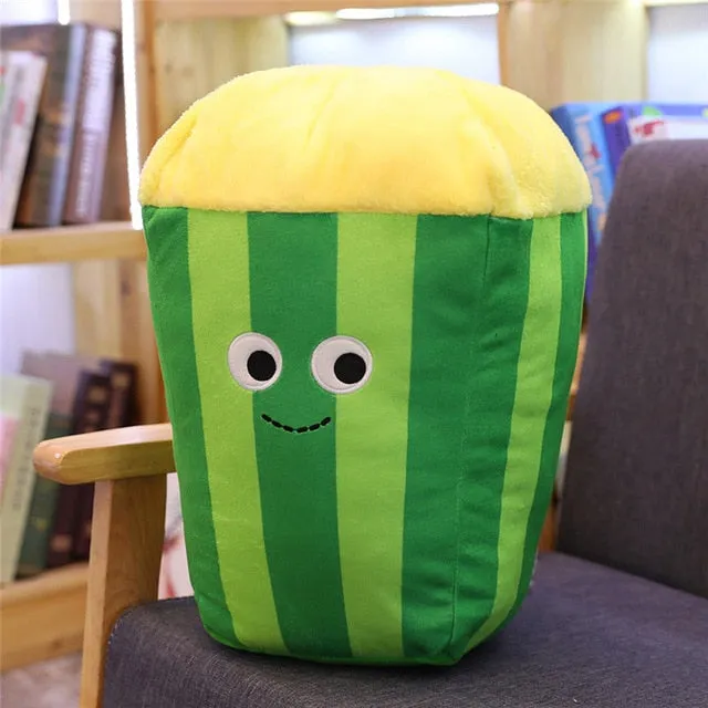 Cute Cartoon Plush hamburger ice cream french fries toy