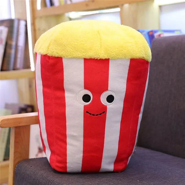 Cute Cartoon Plush hamburger ice cream french fries toy