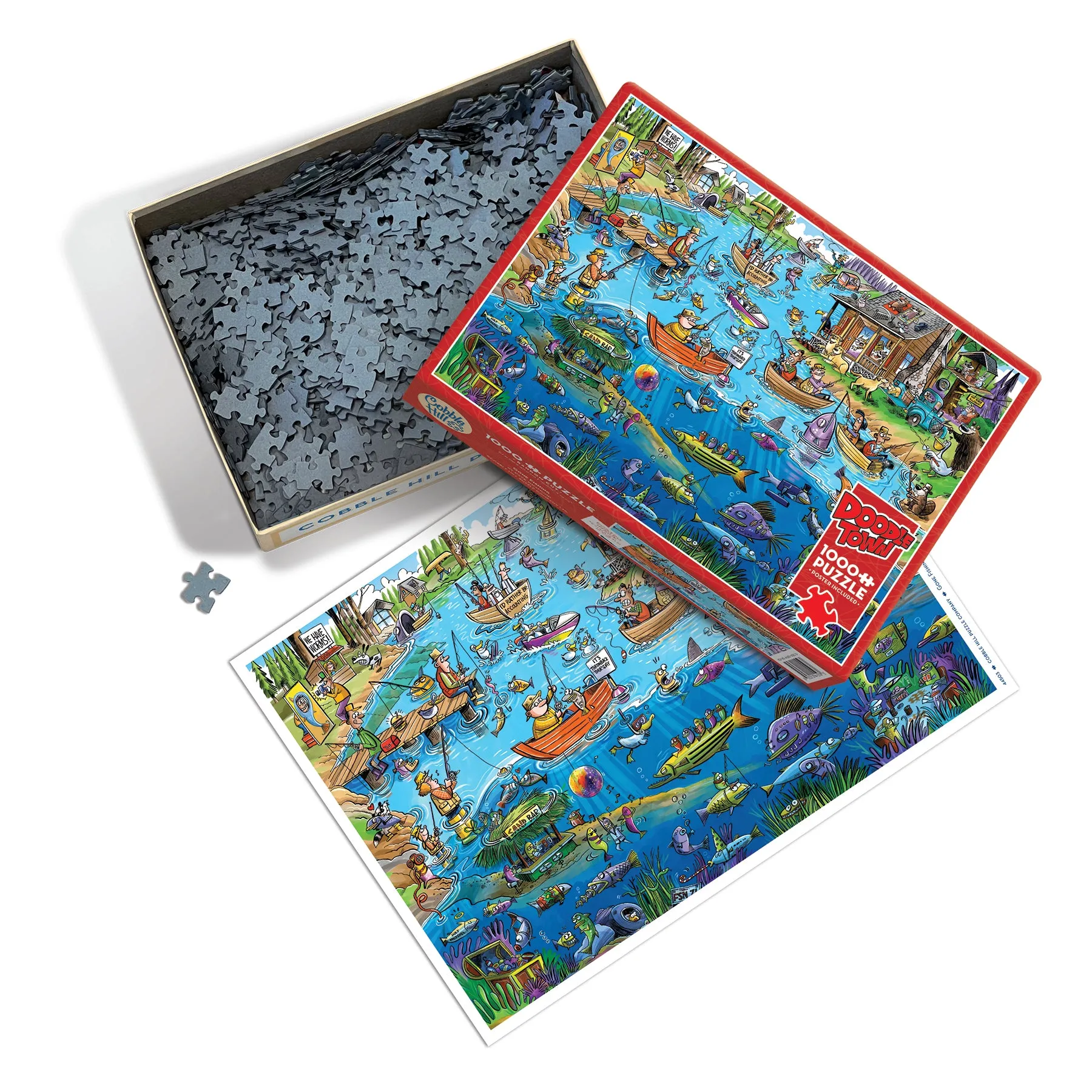 DoodleTown Gone Fishing 1000 Piece Puzzle