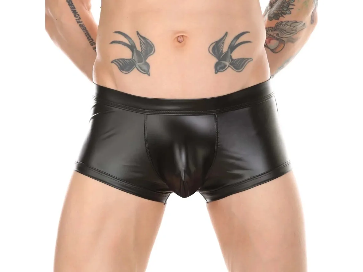 Gay Boxer Briefs | CIOKICX Faux Leather Cheeky Thong Boxers