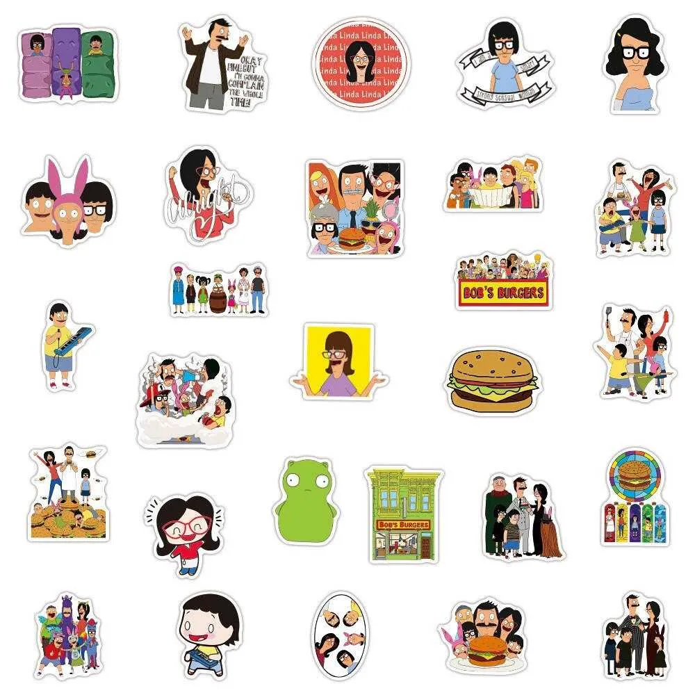Hamburger Graffiti Sticker Notebook - Waterproof Custom Sticker