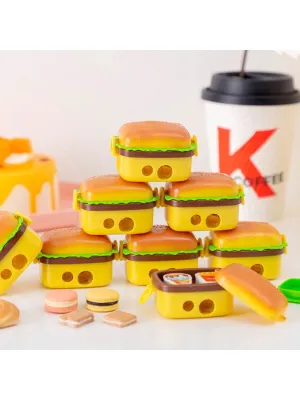 Hamburger Shaped Manual Pencil Sharpener, Double Hole Cartoon Sharpeners For School Students, Gift Or Award