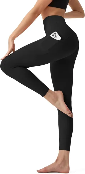 High Waisted Leggings for Women - No Front Seam Tummy Control Yoga Pants for Workout Running No See Through