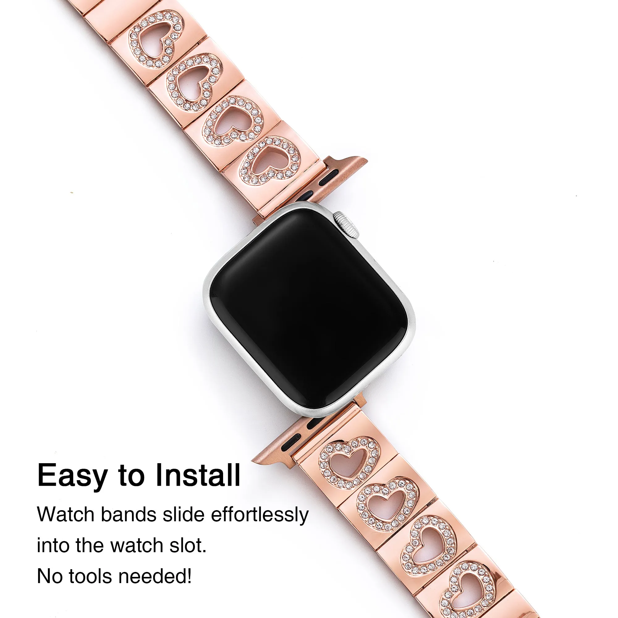 Hollowed-out Love Watch Band