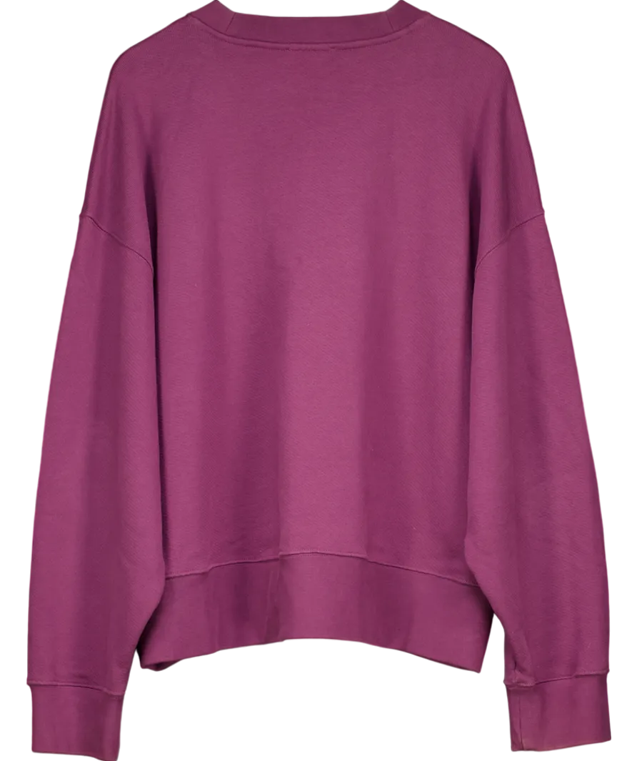 Palm Angels Purple Teddy Bear Print Sweatshirt UK M