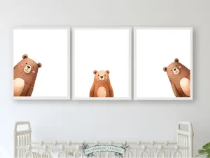 Peeking Bear Nursery Print - Family 3