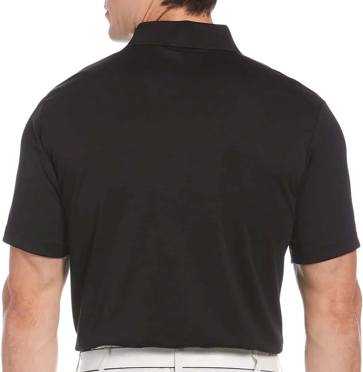 PGA TOUR Men's Short Sleeve Airflux Solid Polo Shirt with Pocket
