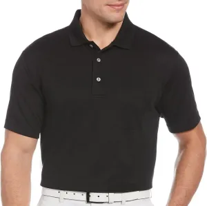 PGA TOUR Men's Short Sleeve Airflux Solid Polo Shirt with Pocket