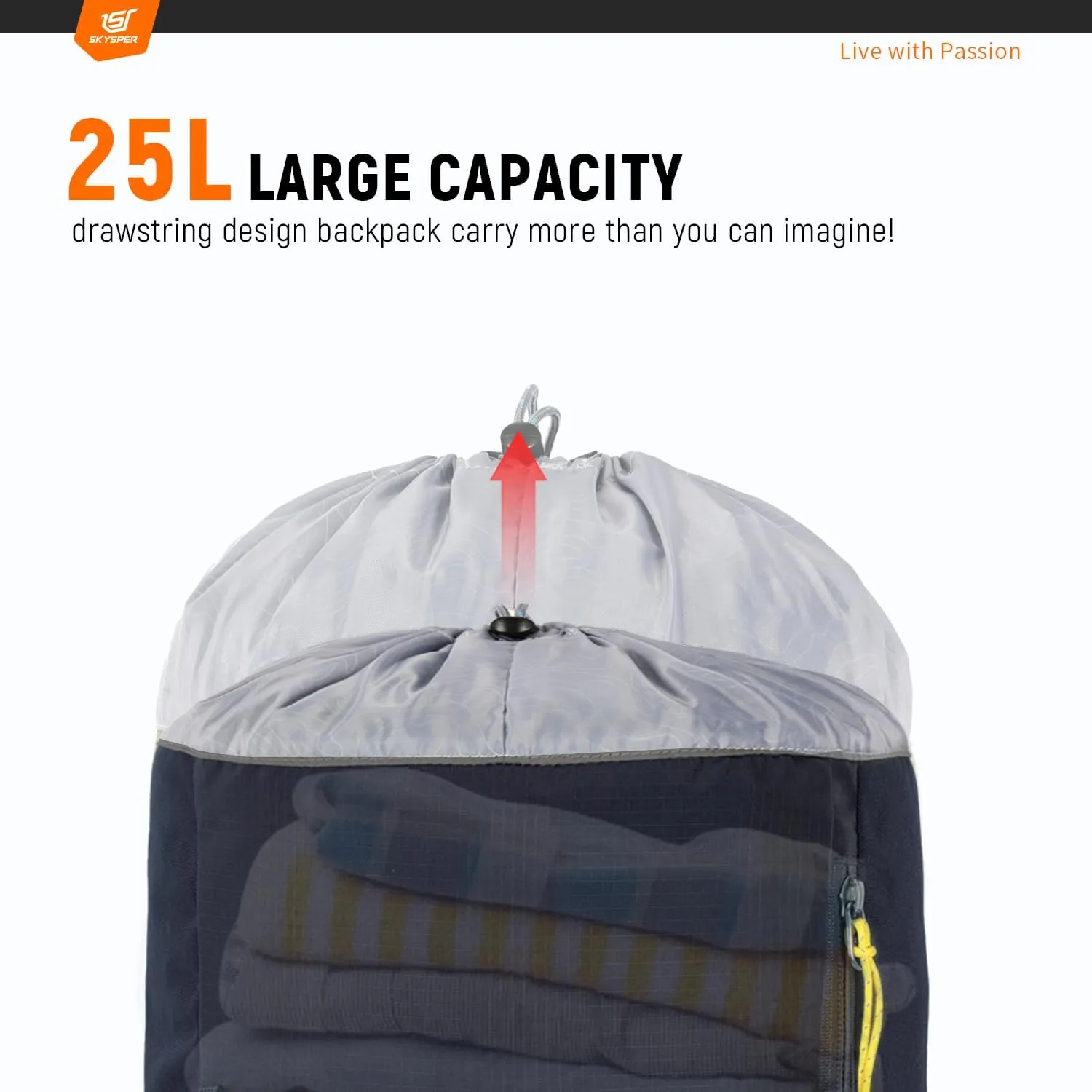 SKYSPER Hiking Backpack Small, 25L Lightweight Travel Daypack Breathable Backpacking Backpacks for Men Women
