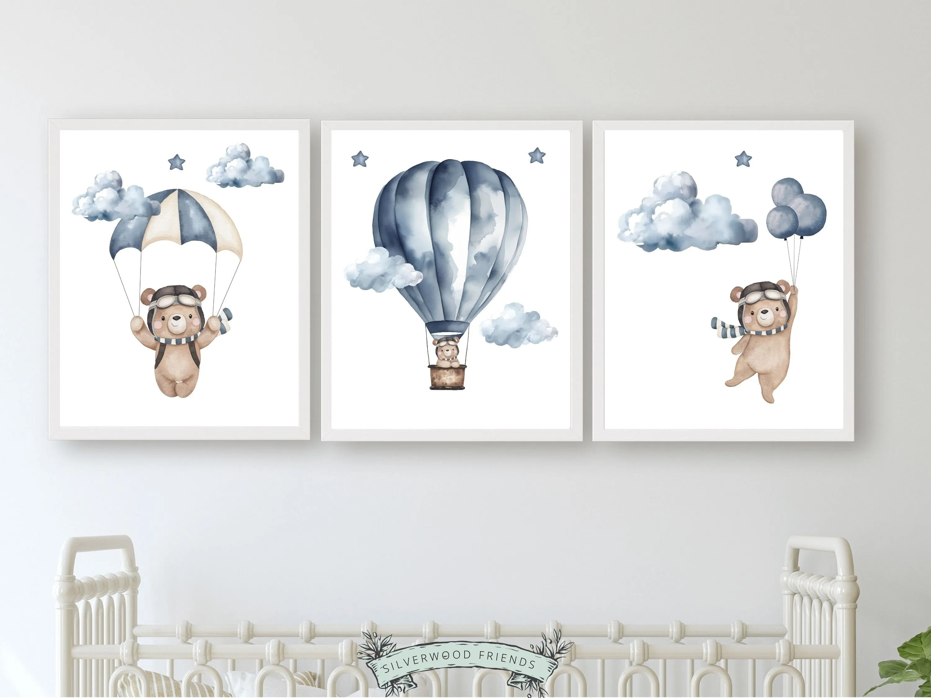 Teddy Bear Nursery Print Set of 3
