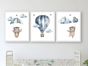 Teddy Bear Nursery Print Set of 3