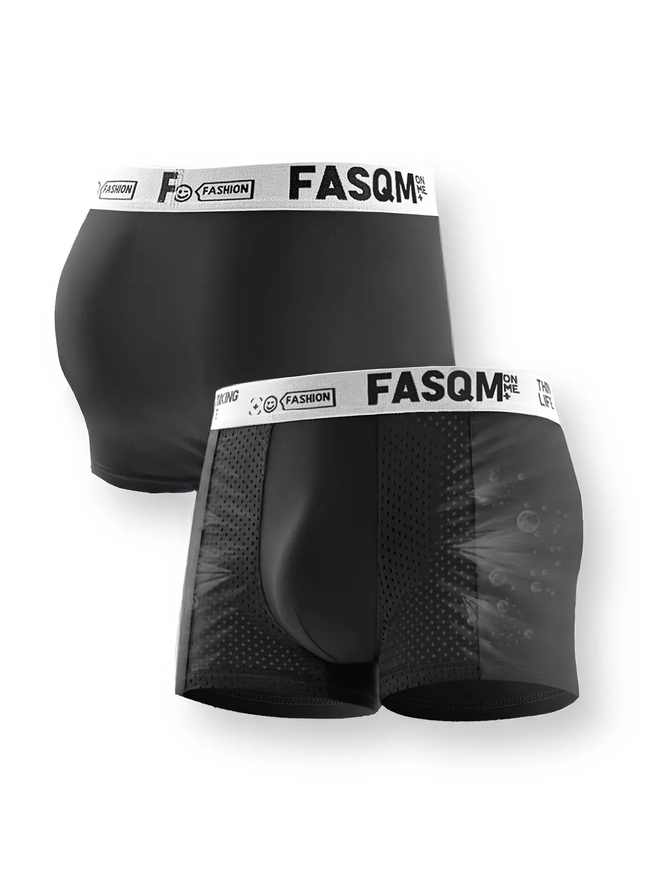 Ultimate Comfort Mens Ice Silk Boxer Briefs with Breathable Mesh