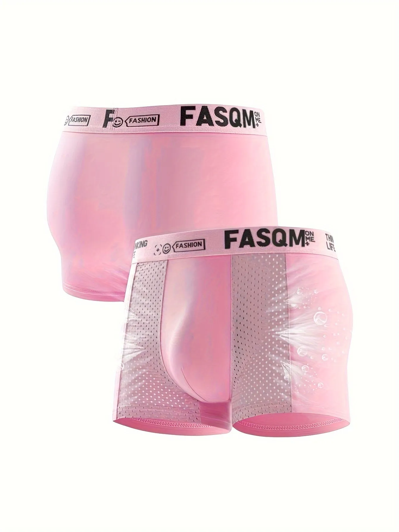 Ultimate Comfort Mens Ice Silk Boxer Briefs with Breathable Mesh
