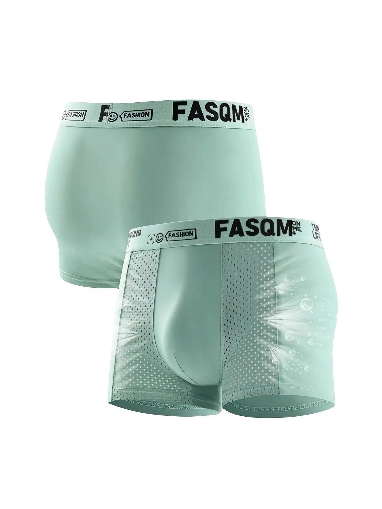 Ultimate Comfort Mens Ice Silk Boxer Briefs with Breathable Mesh