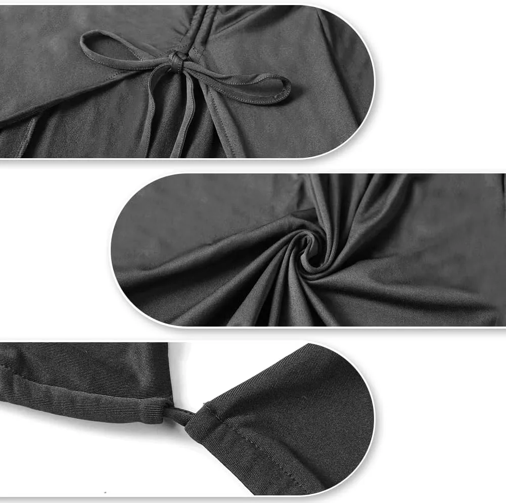 Women Sexy Ruched High Split Bodycon Maxi Dress Sleeveless Hollow Out Halter Party Cocktail Long Dress
