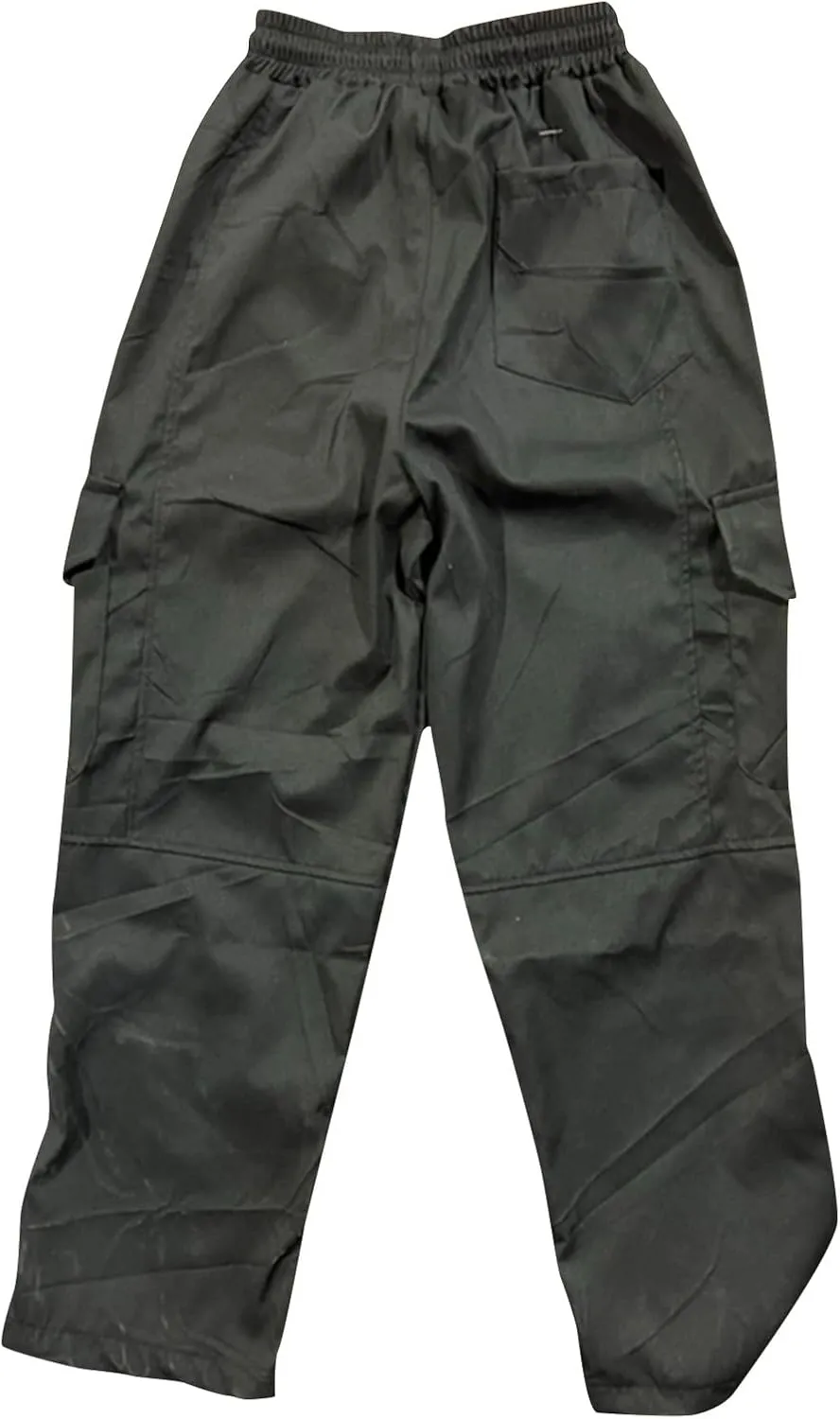ZEFOTIM Men Cargo Pants Solid Color Wide Leg Stretch Casual Pant Outdoor Breathable Trouser with Pockets